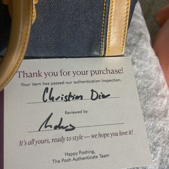 Authentic Denim Christian Dior shoulder bag 100% POSHMARK certified 👖👜 - Picture 3 of 17